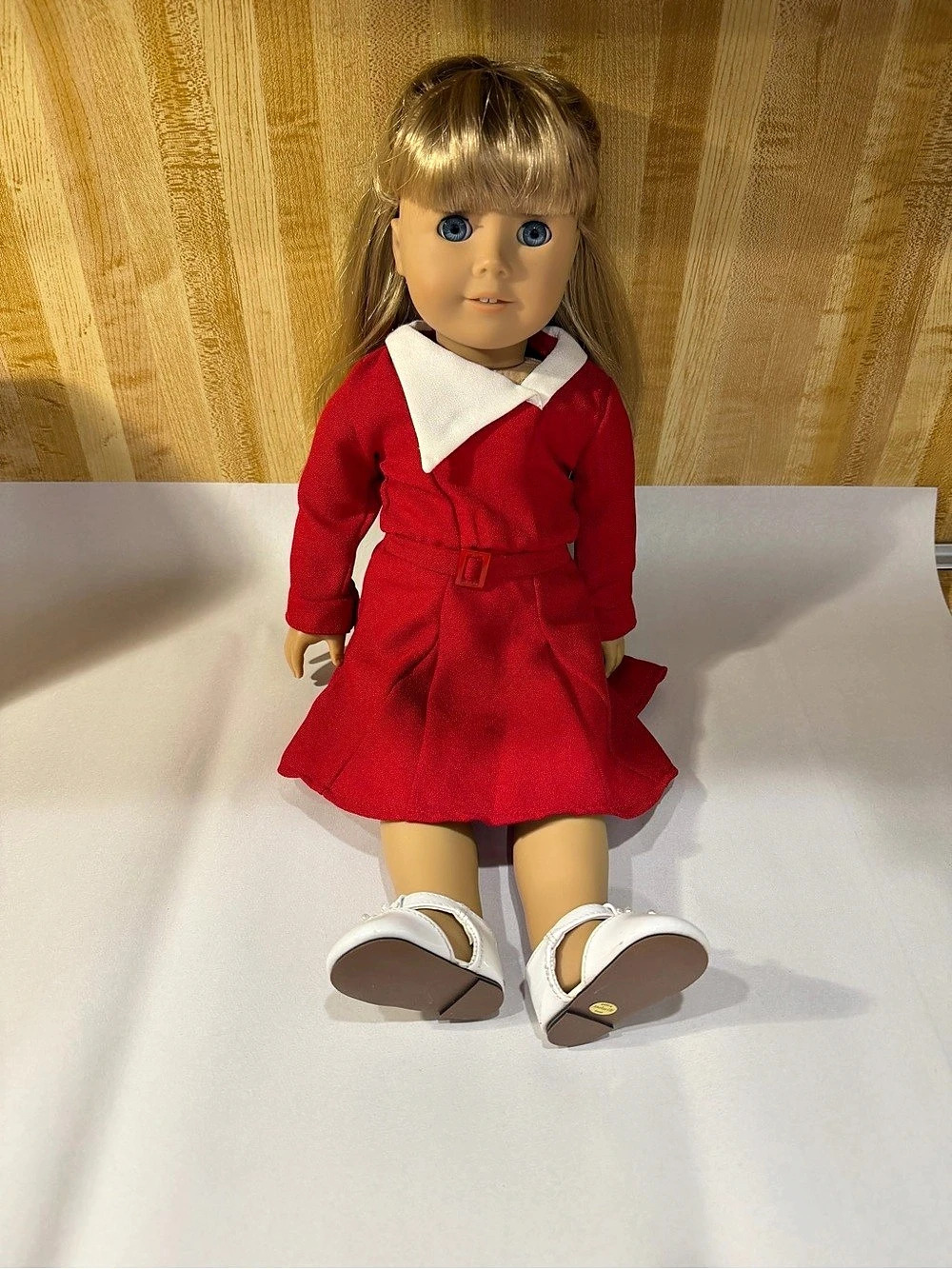Vintage American Girl Kirsten Larson Doll and Outfit Red Dress